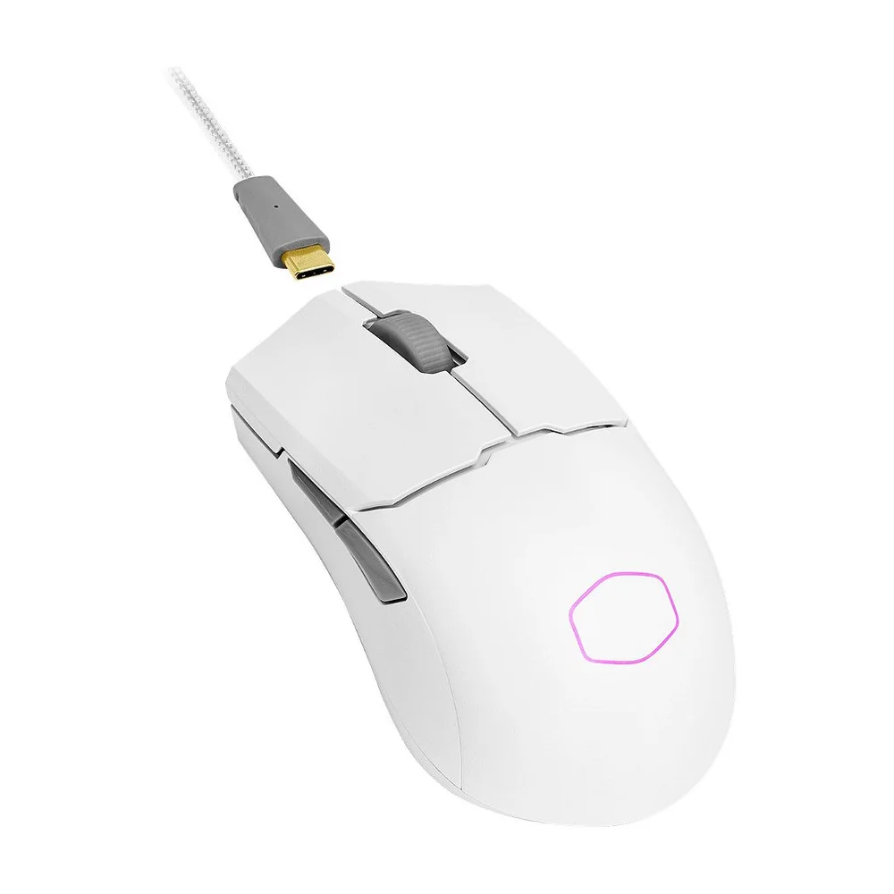 Imagem 2 de 5 do produto Mouse Sem Fio Cooler Master Mm712 Rgb, 19.000dpi - Branco