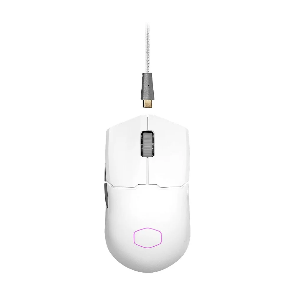 Imagem 3 de 5 do produto Mouse Sem Fio Cooler Master Mm712 Rgb, 19.000dpi - Branco