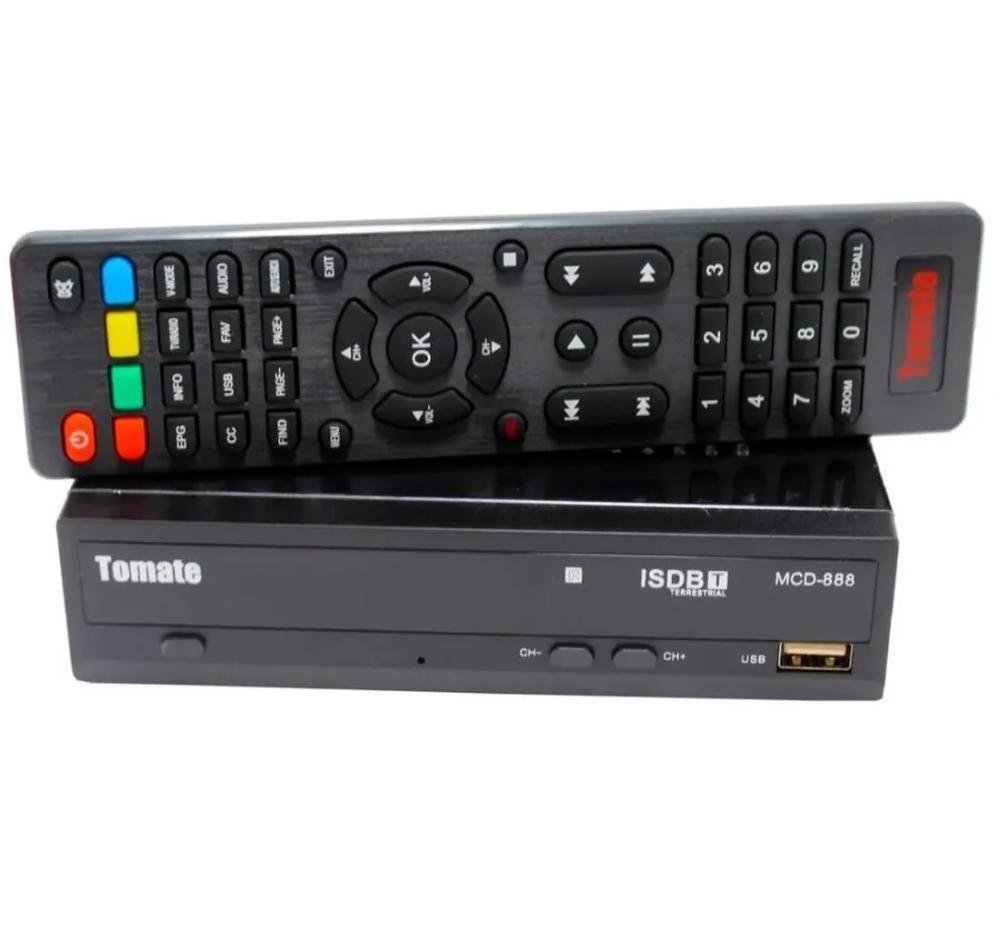 Conversor Tv Digital HDTV Tomate Mcd-888, HDMI, Com Função Gravador, USB, Bivolt