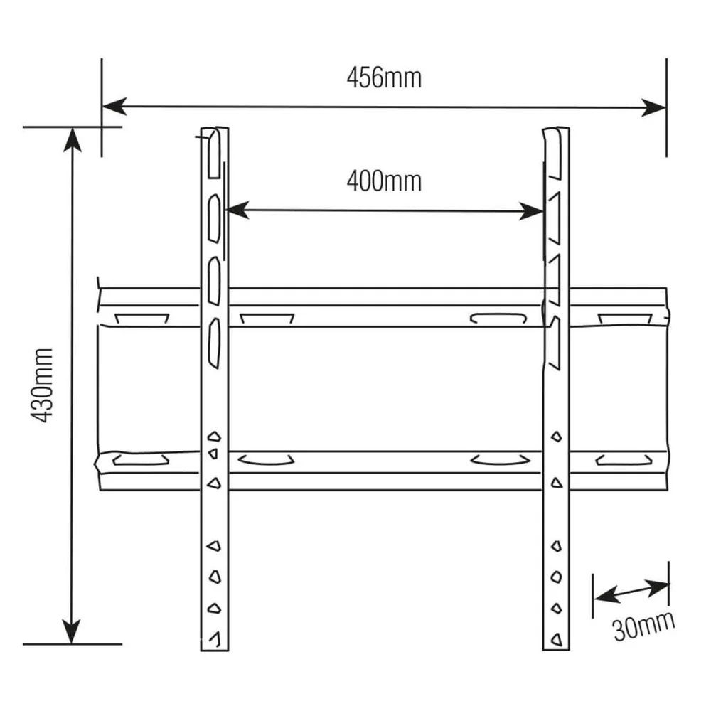 Imagem 3 de 5 do produto Suporte Fixo Para TV de 32 A 55 Polegadas MXT, Com Nível Bolha - Ar-326sf