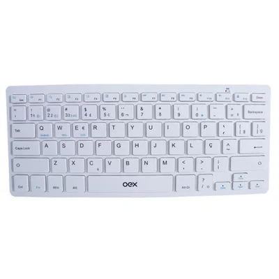 Teclado Sem Fio Oex Elite Duo Tc508, Wireless, Abnt2, Design Slim, Receptor USB, Branco