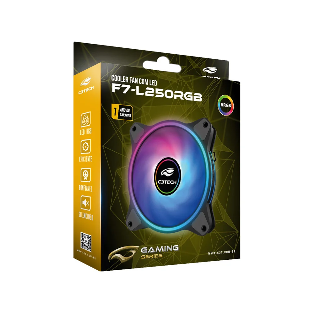 Cooler Gabinete C3tech F7-l250rGB Led RGB 5