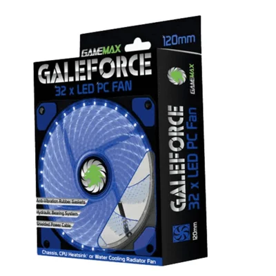 COOLER FAN P/GABINETE 120x120x25 32 LEDS AZUL GMX-GF12B GAMEMAX
