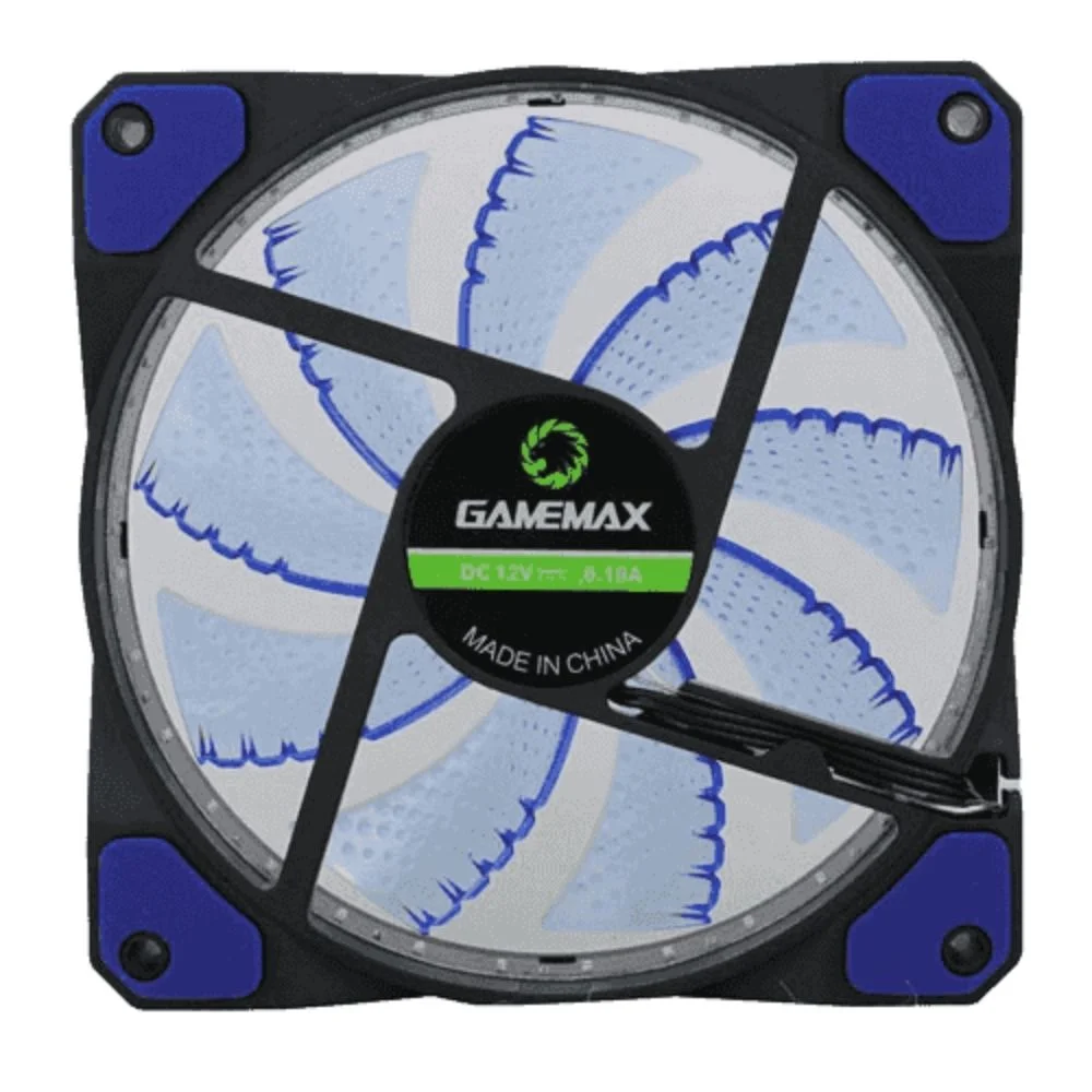 COOLER FAN P/GABINETE 120x120x25 32 LEDS AZUL GMX-GF12B GAMEMAX 6