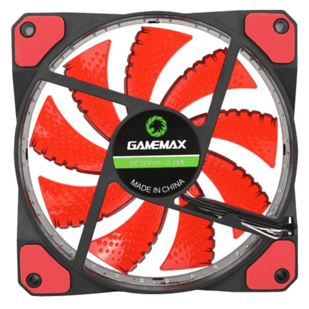 COOLER FAN P/GABINETE 120x120x25 32 LEDS VERMELHO GMX-GF12R GAMEMAX 4