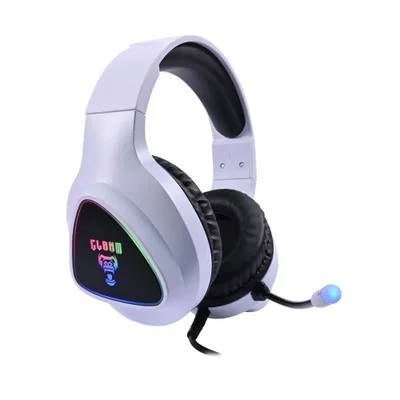 Headset Clanm Gamer Mount Cl-hm709, RGB - Branco