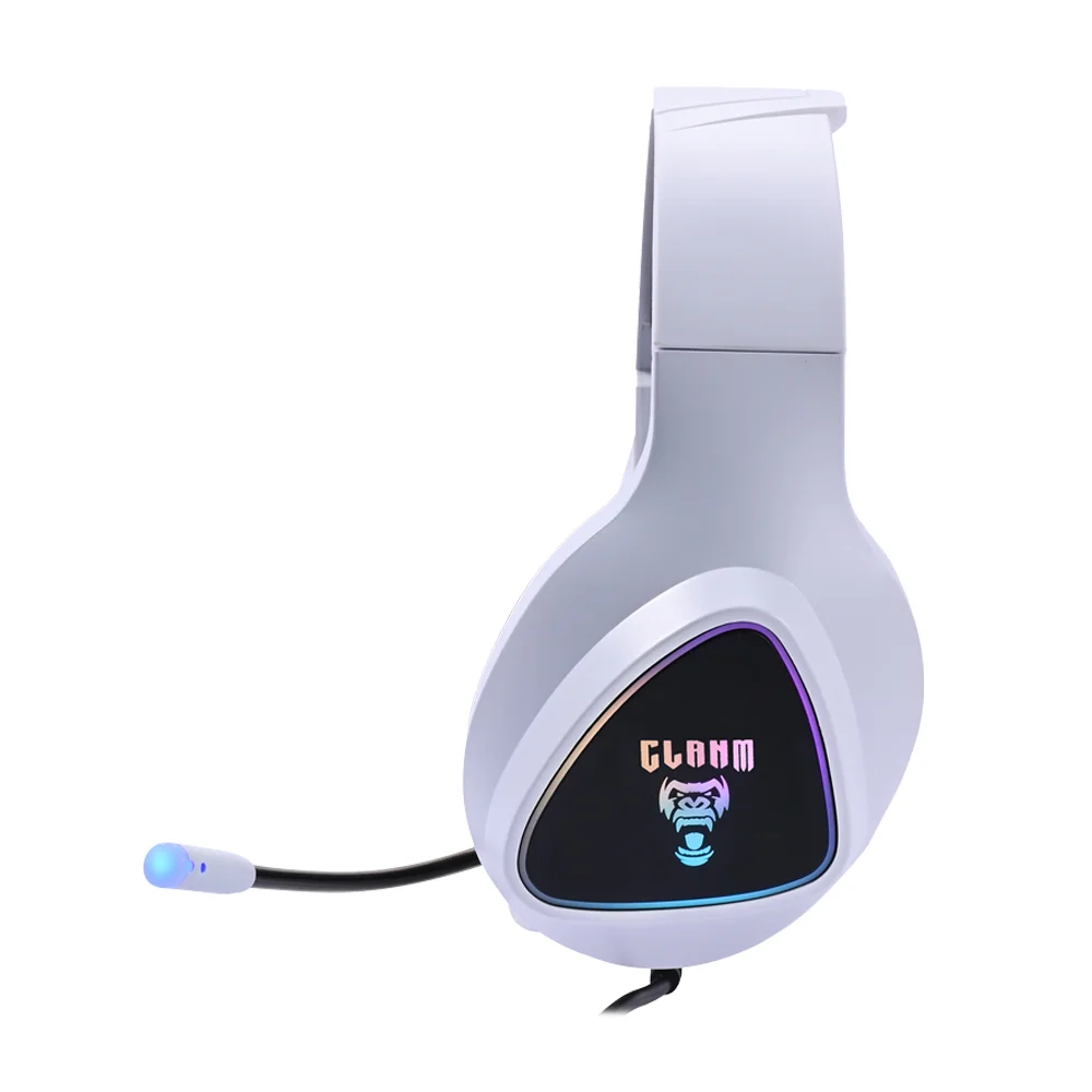 Imagem 4 de 5 do produto Headset Clanm Gamer Mount Cl-hm709, RGB - Branco