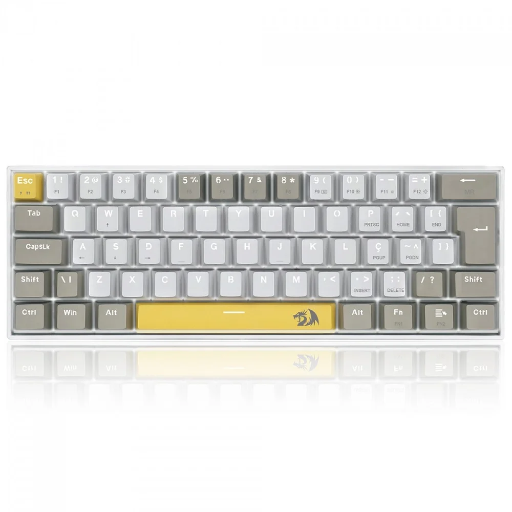 Imagem 2 de 5 do produto Teclado Gamer Mecânico Redragon Lakshmi Daylight K606-yl