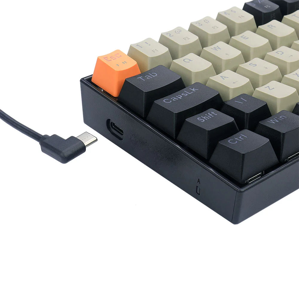 Imagem 3 de 5 do produto Teclado Gamer Mecânico Redragon Lakshmi Sunrise, Com Switch Marrom, Abnt2, Laranja, Cinza E Preto - K606-Og
