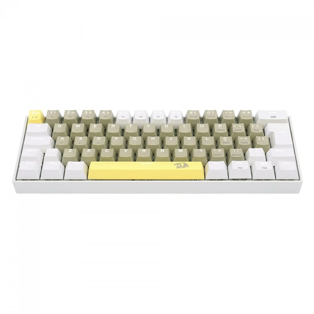 Teclado Gamer Mecânico Redragon Lakshmi Sunrise Abnt2 - K606-yl Teclado Gamer Mecânico Redragon Lakshmi Sunrise Abnt2 - K606-yl