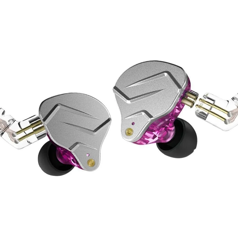 Imagem 2 de 4 do produto Fone De Ouvido Kz Zsn Pro, Driver Dinâmico, Sem Mic, 24ohms, Roxo