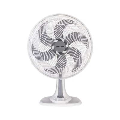 Ventilador De Mesa Ventisol, Turbo, Hélice 330mm, 6 Pás Oscilante, 52w, 127v, Bronze
