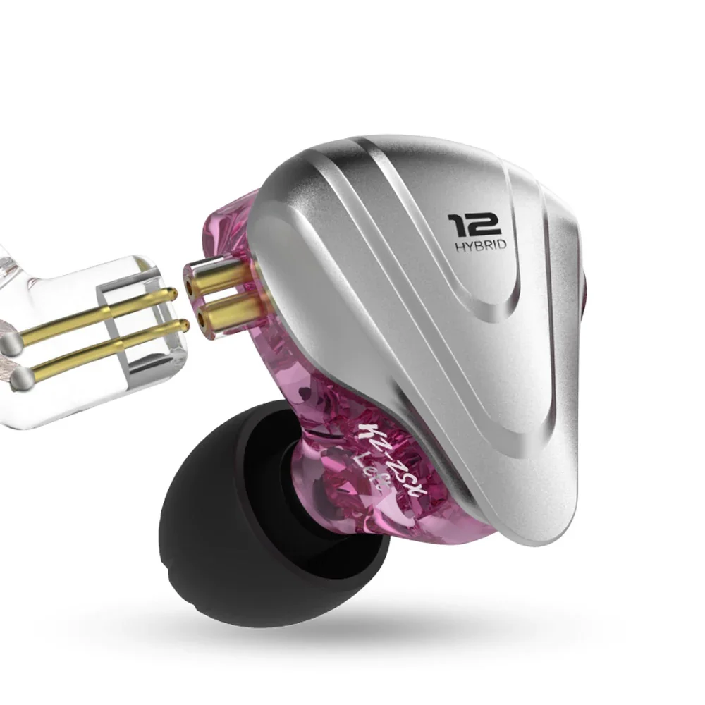 Fone De Ouvido Kz Zsx In Ear 12 Drivers Roxo