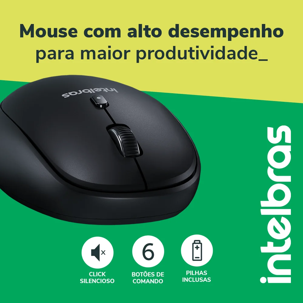 Imagem 3 de 5 do produto Mouse Intelbras MSI200, Sem Fio - 4290024