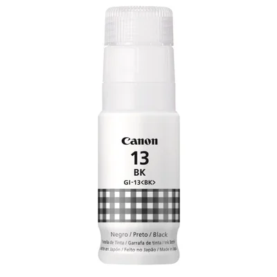 Refil De Tinta Canon Gi-13 Gi-13bk, 60ML, Para Impressora Mega Tank G510 G610 G-510 G-610, Preto