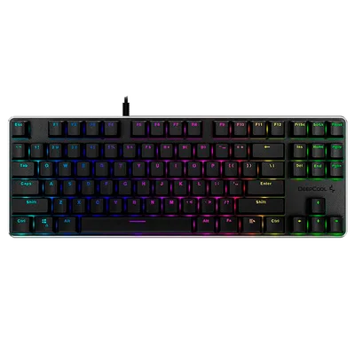 Teclado Mecânico Gamer Deepcool Kb500 Tkl, Rgb Switch Red Us, USB, Preto - R-kb500-bkan4a-g