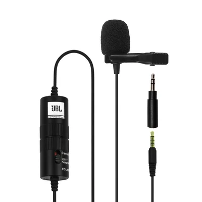 Microfone Jbl Cslm20b Lapela Omnidirecional A Bateria Preto