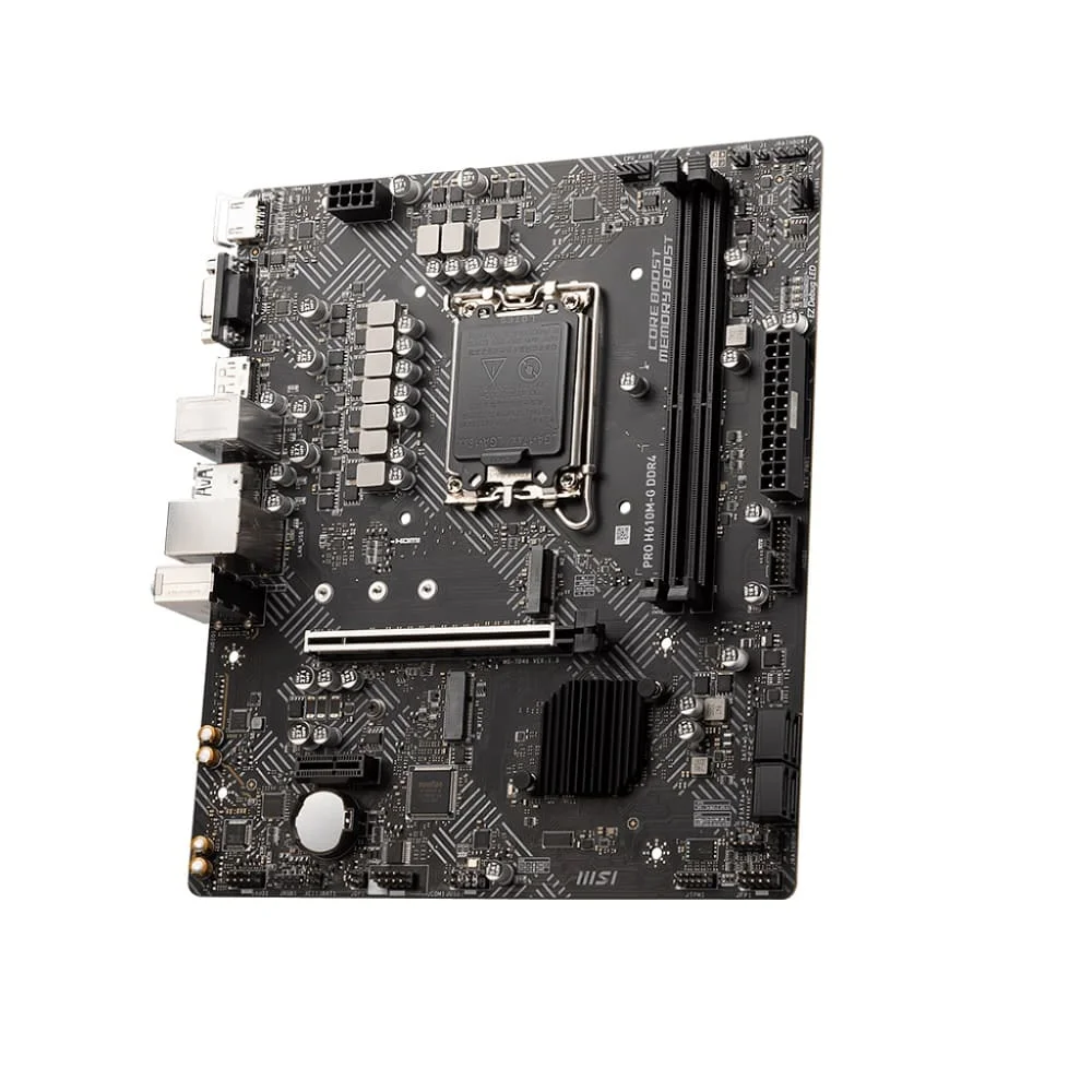 Placa-Mãe MSI PRO H610M-G, Intel LGA 1700, mATX, DDR4 Placa-Mãe MSI PRO H610M-G, Intel LGA 1700, mATX, DDR4