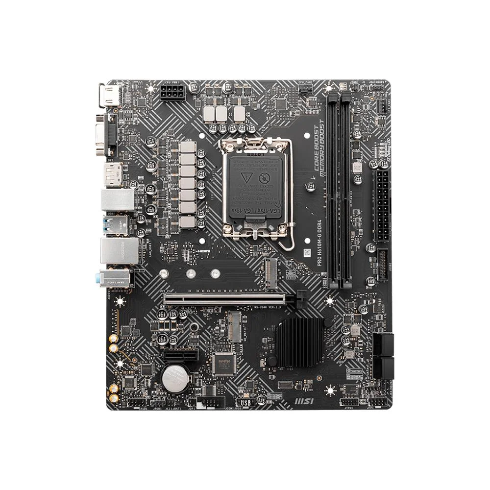Placa-Mãe MSI PRO H610M-G, Intel LGA 1700, mATX, DDR4 Placa-Mãe MSI PRO H610M-G, Intel LGA 1700, mATX, DDR4