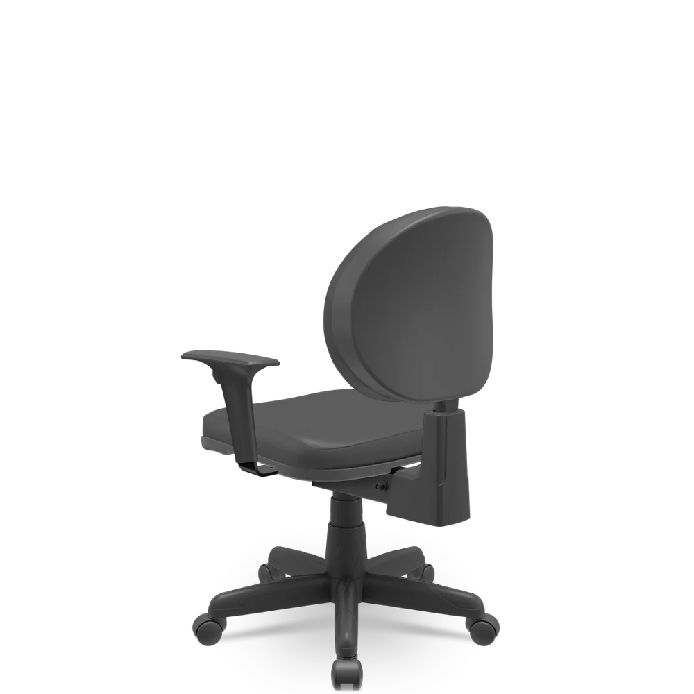 Imagem 4 de 4 do produto Cadeira Executiva Operativa Plus Lisa Plaxmetal Nr17 Back System, Couro Ecológico, Preto