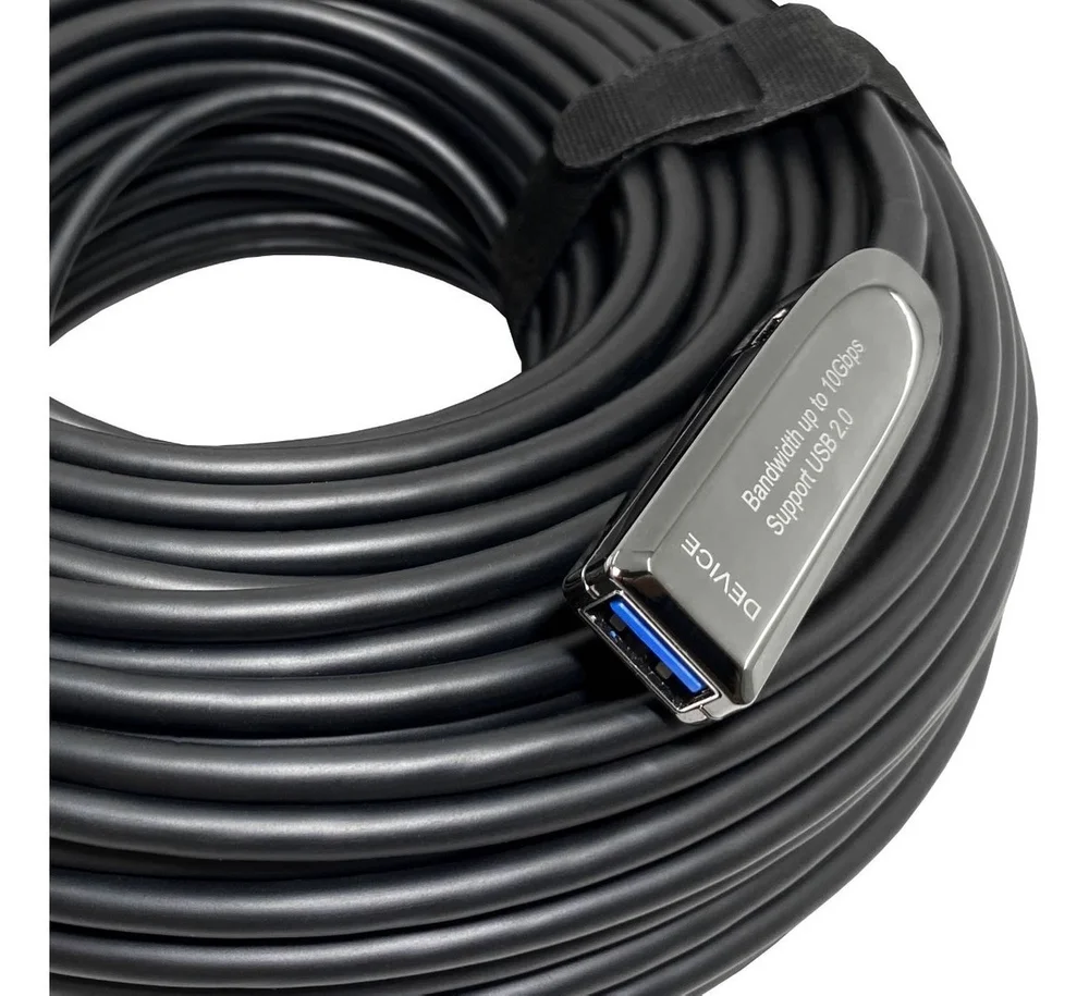 Imagem 3 de 5 do produto Extensor Usb 3.0 Ativo, Macho X Fêmea, Fibra Óptica ( 50 Metros )