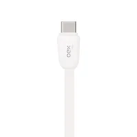 Cabo Oex Type C Para Type C 30W, 1 Metro, Flat, Branco - Ce207