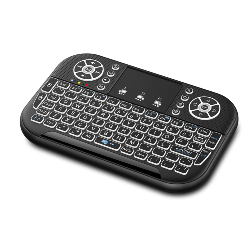 Imagem 2 de 4 do produto Mini Teclado Fy Bluetooth, 2.4g Modo Duplo, Handheld Fingerboard, Backlit Mouse Touchpad
