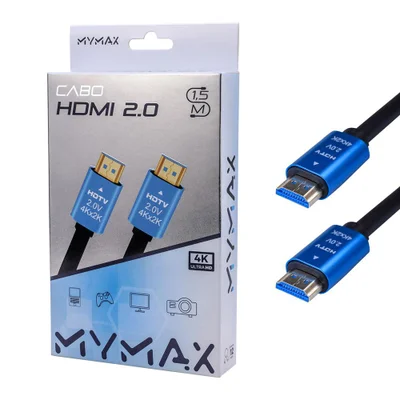 Cabo De Video HDMI Mymax 2.0 1.5 Metros 4k 60mhz
