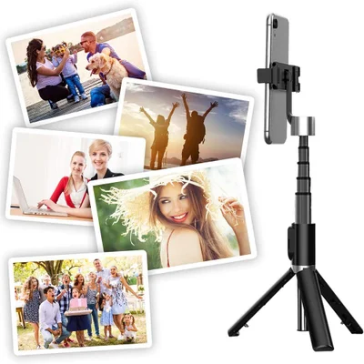 Suporte Telescópico Integrado Para Celular, Sem Fio Dobrável — foto 2