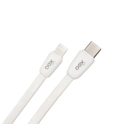 Cabo Oex Type C Para Lightning, 20W, 1 Metro, Branco - Ce209