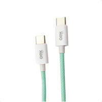 Cabo Oex Type C Para Type C Candy 30W, 1 Metro, Verde - Ce206