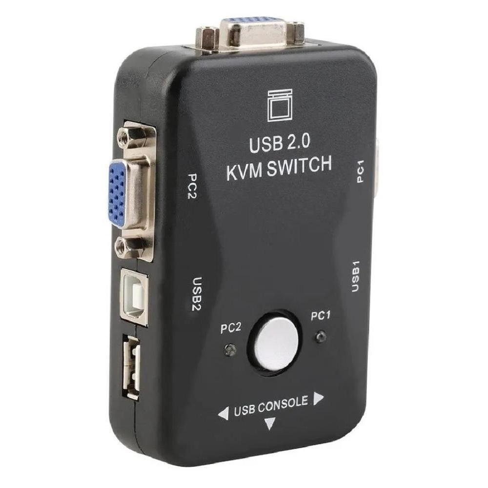 Imagem 2 de 4 do produto Chaveador Kvm Dex Switch 2 Portas, 2 CPU, Na Mesma Estação/Monitor