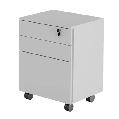 Gaveteiro Para Escritorio Tecno Mobili Me4148 03 Gavetas Branco