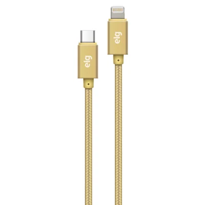 Cabo Apple Elg Tcl10bg Lightning E USB Tipo-c Dourado 1m
