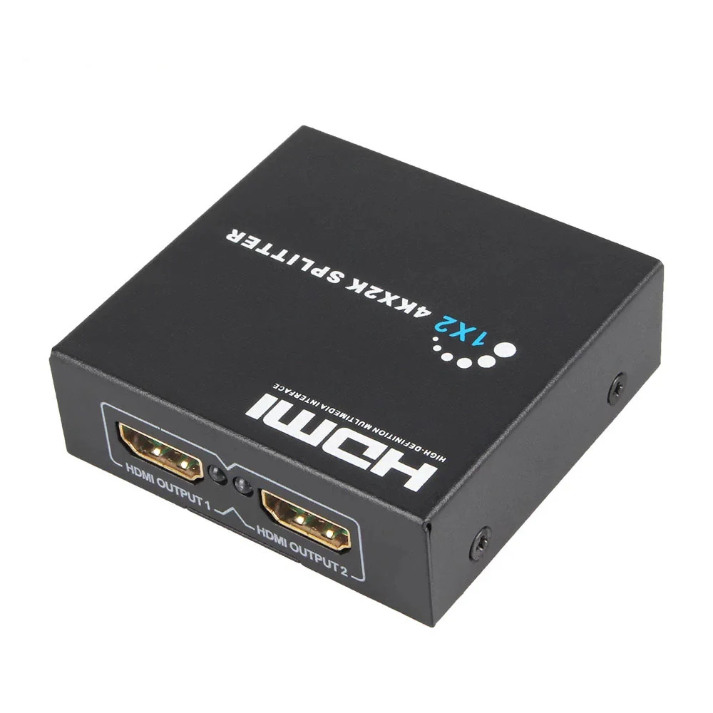 Imagem 2 de 3 do produto Splitter HDMI 1x2 Distribuidor de Sinal Ultra HD 4K - 1 Entrada para 2 Saídas com Blindagem de Metal