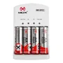 Carregador De Pilhas Mox, C/ 4 Pilhas Aa, 2600mah - Mo-cp51