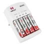 Carregador De Pilhas Mox, C/ 4 Pilhas Aa, 2600mah - Mo-cp51