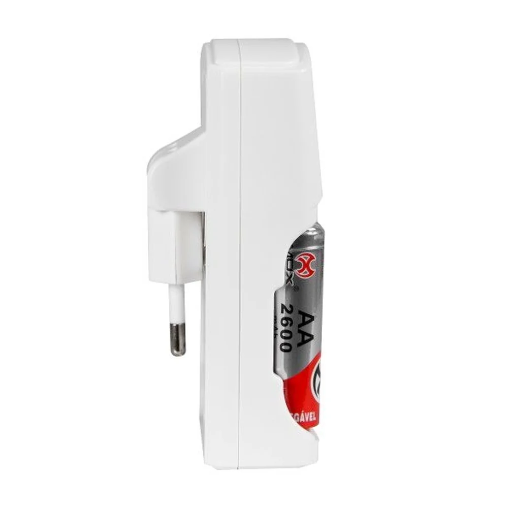 Carregador De Pilhas Mox, C/ 4 Pilhas Aa, 2600mah - Mo-cp51