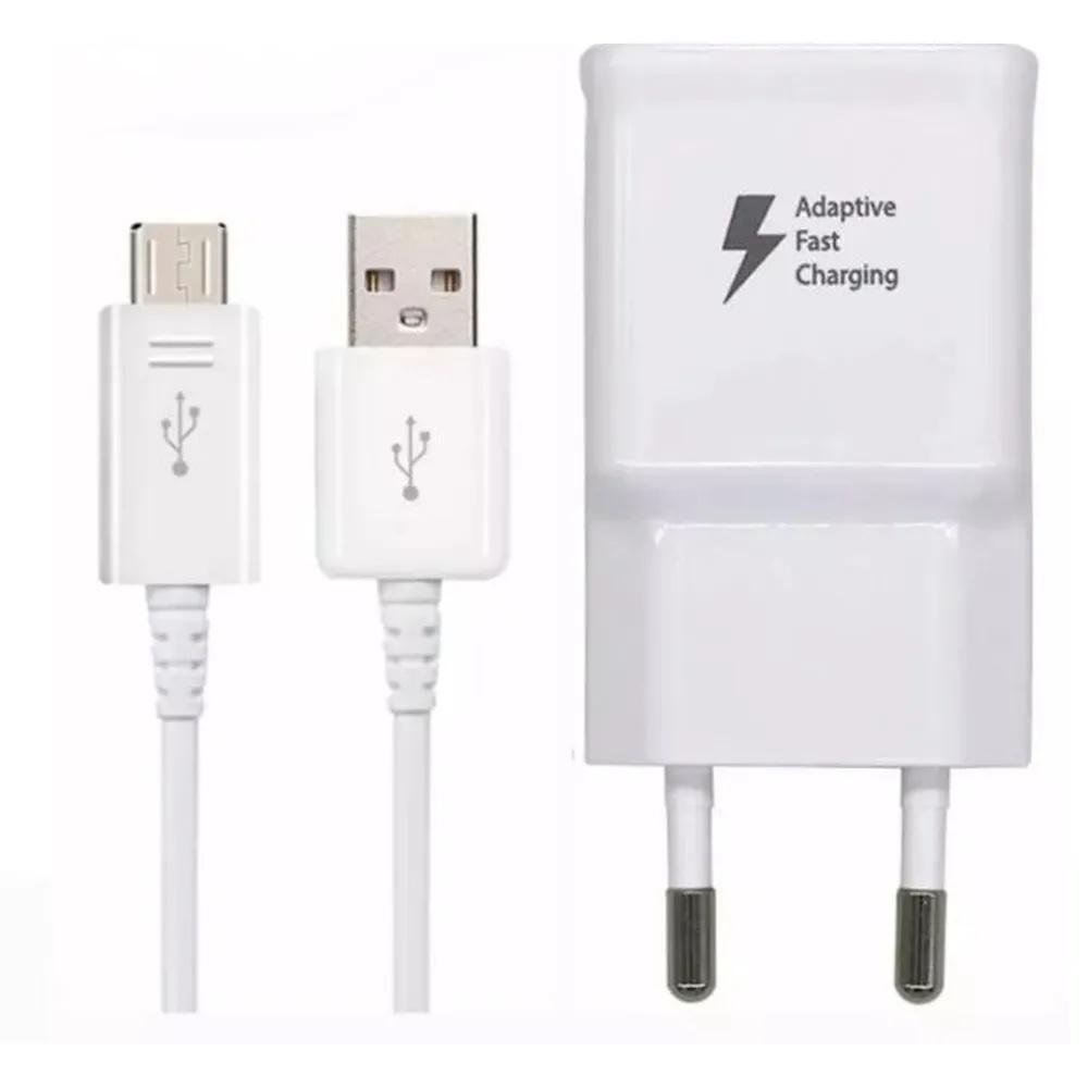 Imagem 2 de 2 do produto Carregador Fast Charge Samsung V8 Galaxy S1 S2 S3 S4 S5 S6 S7, Branco
