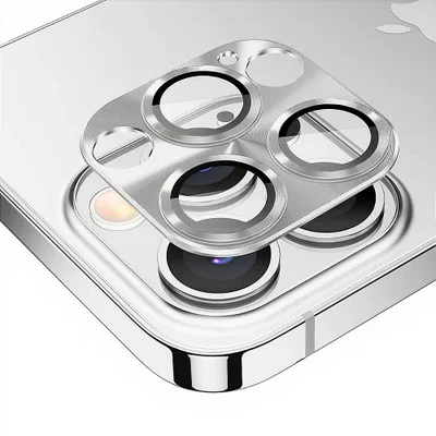 Protetor De Lente De Câmera De Alumínio Para Iphone 13 Pro - Prata - Gshield