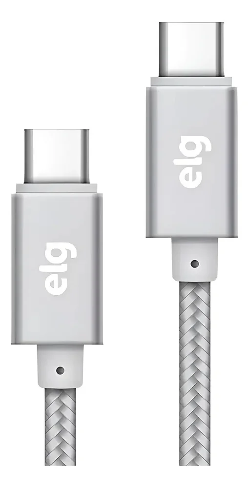Cabo Usb Tipo-c  Para Usb, Tipo-c Elg Prata 1m - Tc2tcbs