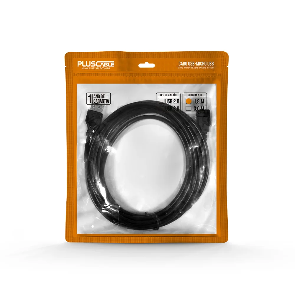 Imagem 2 de 3 do produto Cabo Usb 3.0 Plus Cable Usb 3.0 Am/micro-usb Bm 1,8 Metros