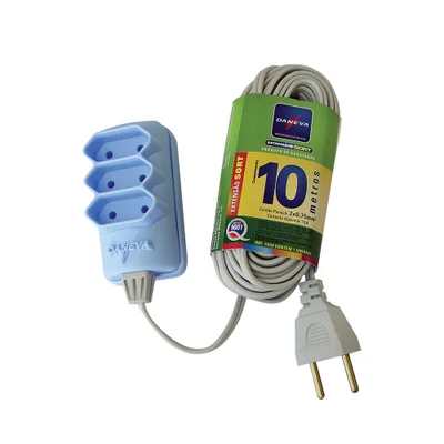 Extensao Daneva Ref1532 Sort Pl, Cordao Pararelo 2x0.75mm 10 metros, Cor Sortida