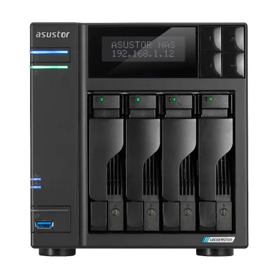 Storage Nas Asustor Lockerstor 4 Gen2 As6704t Intel Celeron N5105 Quad-core 2.0ghz 4GB So-dimm Ddr4 4 Baias 80TB Torre