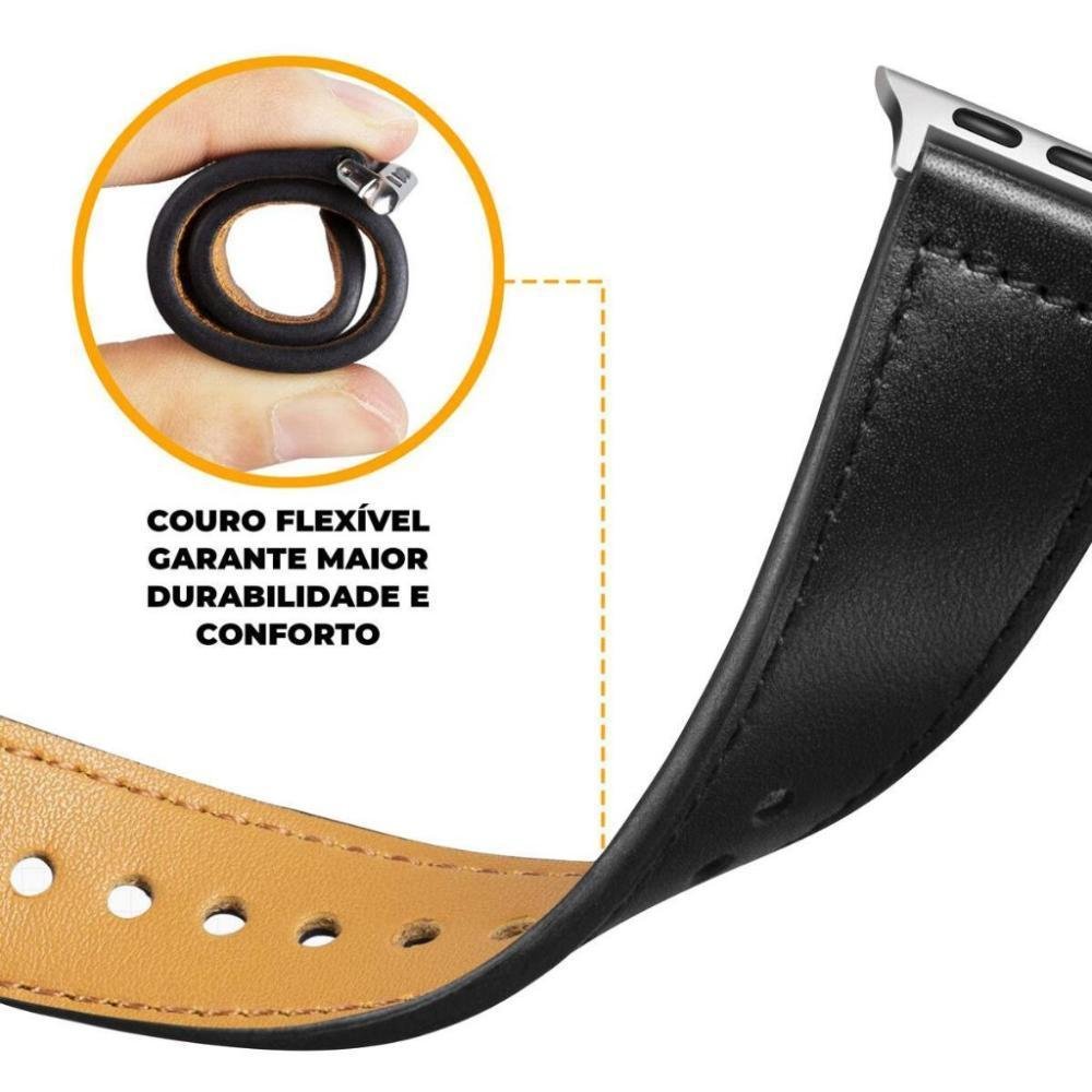 Imagem 2 de 5 do produto Multiira Gshield De Couro, Para Apple Watch, 38/40/41mm, Preta