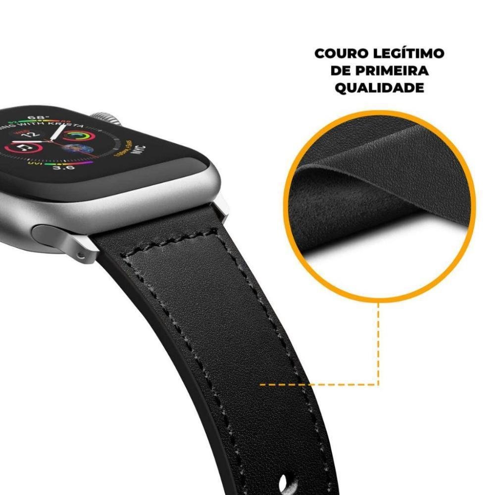 Imagem 5 de 5 do produto Multiira Gshield De Couro, Para Apple Watch, 38/40/41mm, Preta