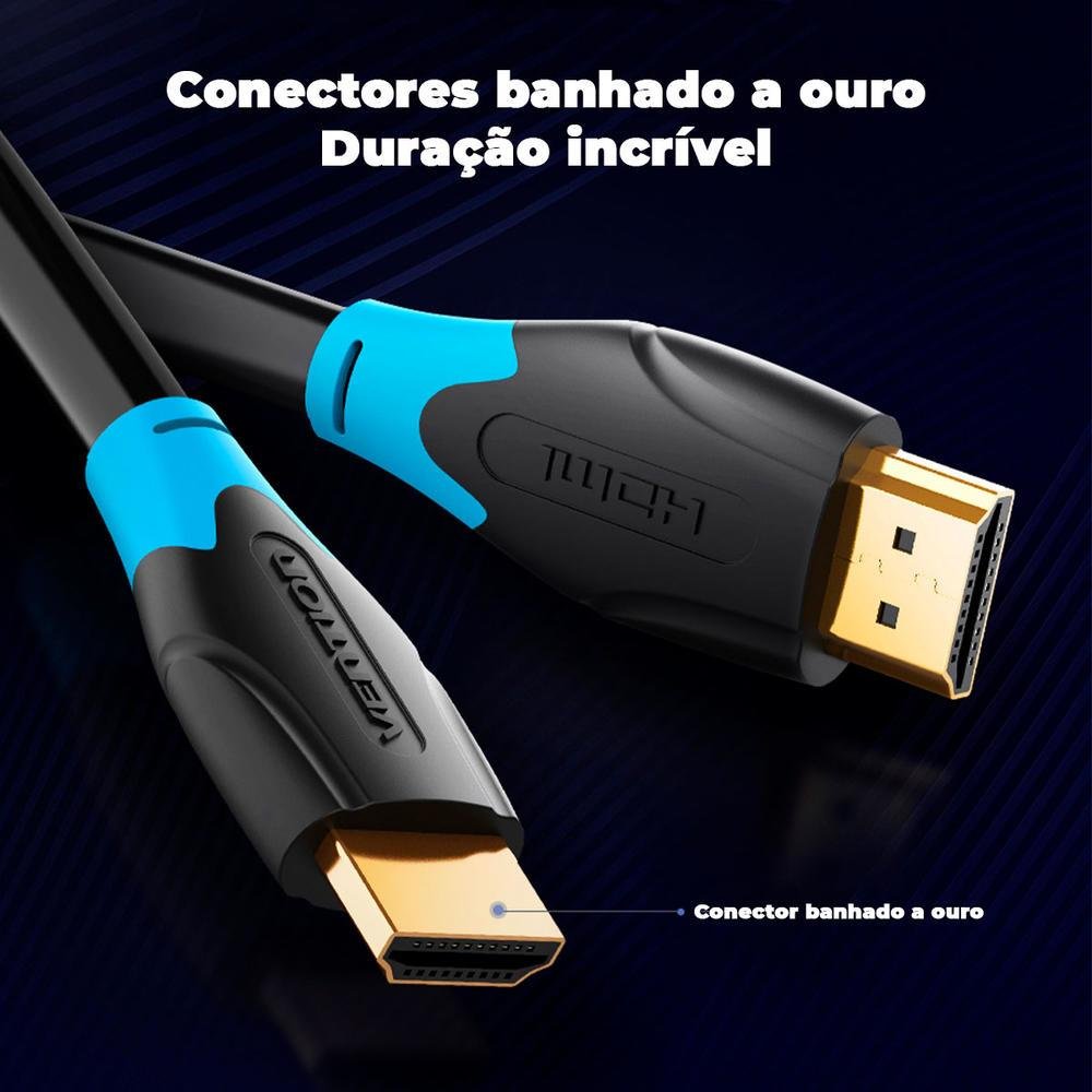 Imagem 4 de 5 do produto Cabo HDMI 2.0 Vention Premium, 2 Metros, Preto -  aacbh