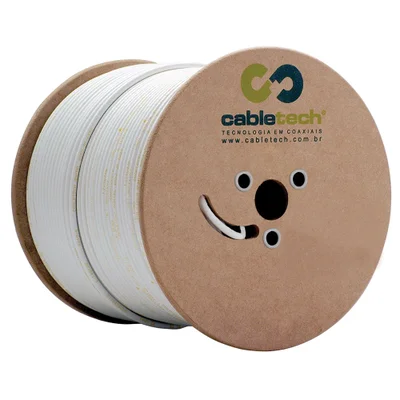 Cabo Coaxial Cabletech Std-40+tp3, Branco Bobina (305 Metros) - 801214000p01cb22