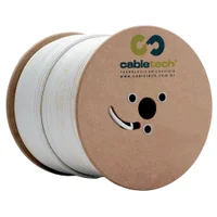 Cabo Coaxial Cabletech Std-40+tp3, Branco Bobina (305 Metros) - 801214000p01cb22