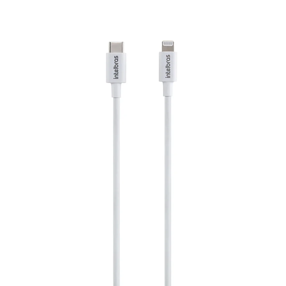 Imagem 2 de 5 do produto Cabo Intelbras USB-C Para Lightining 1.2M, PVC, Branco - Eucl 12pb